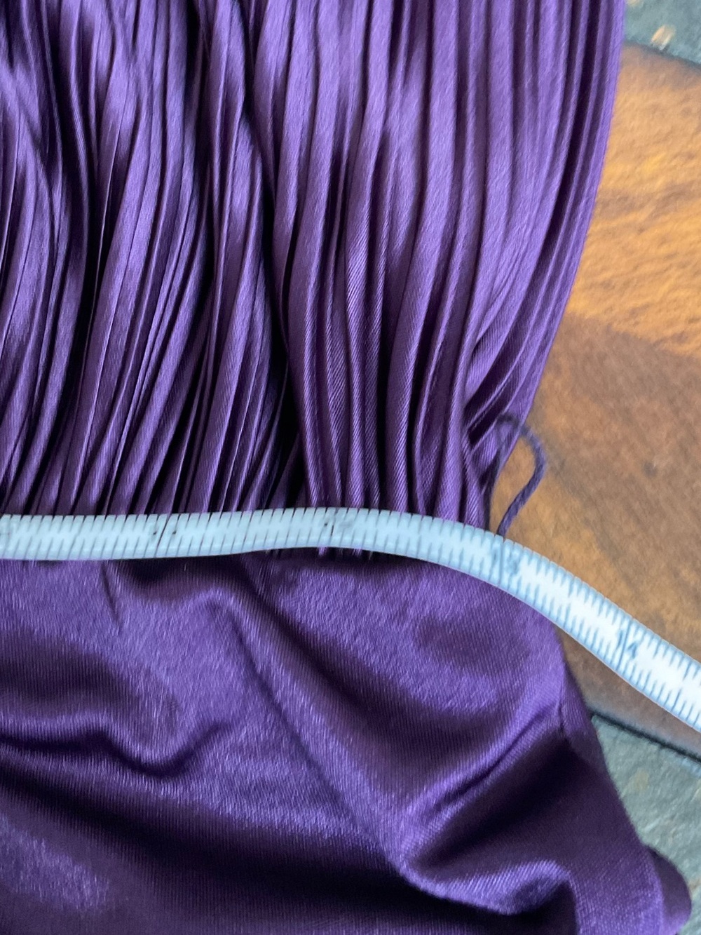 Lauren Ralph Lauren Purple Pleated Charmeuse Dress - Picture 9 of 10